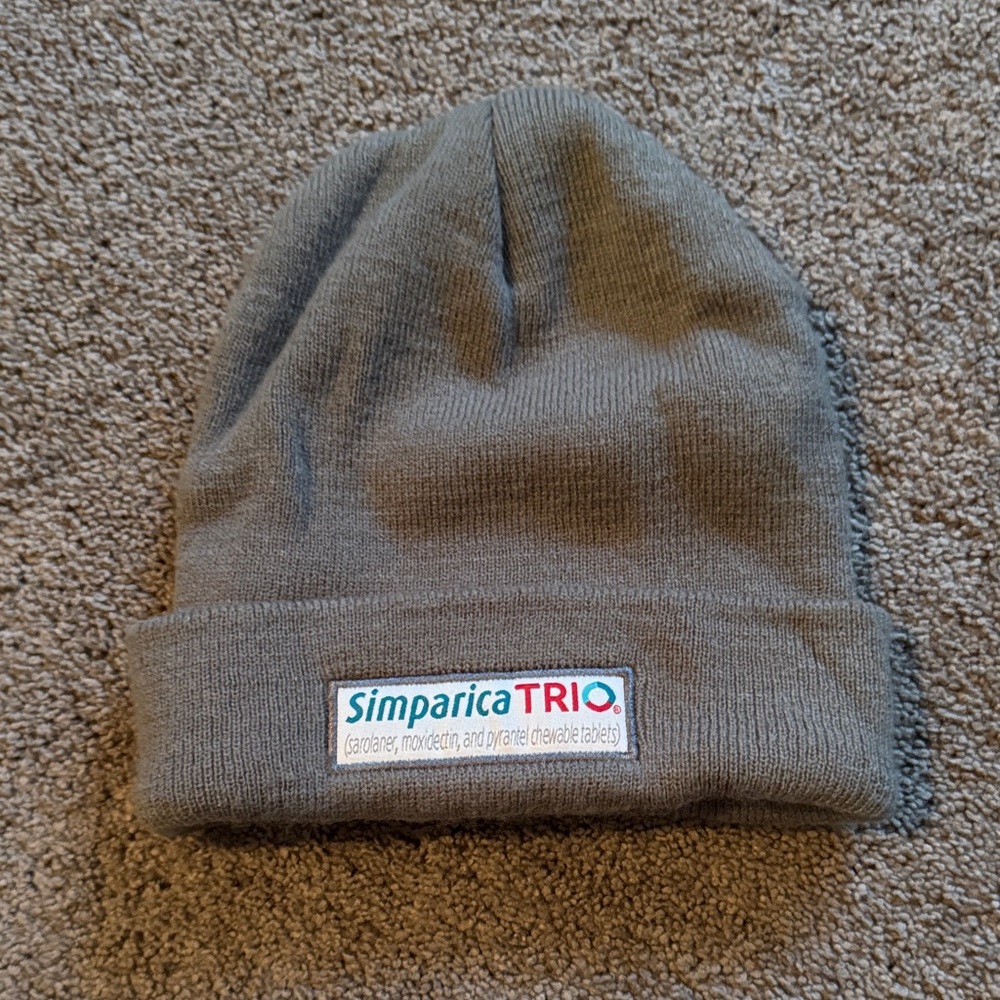 Gray Beanie with Simparica Trio Label